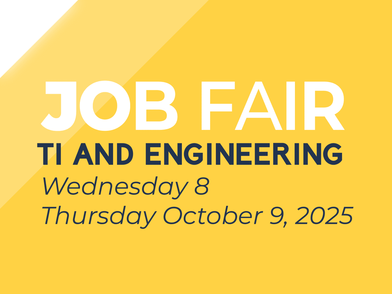 Job and continuing education fair – IT & Engineering Area – Fall