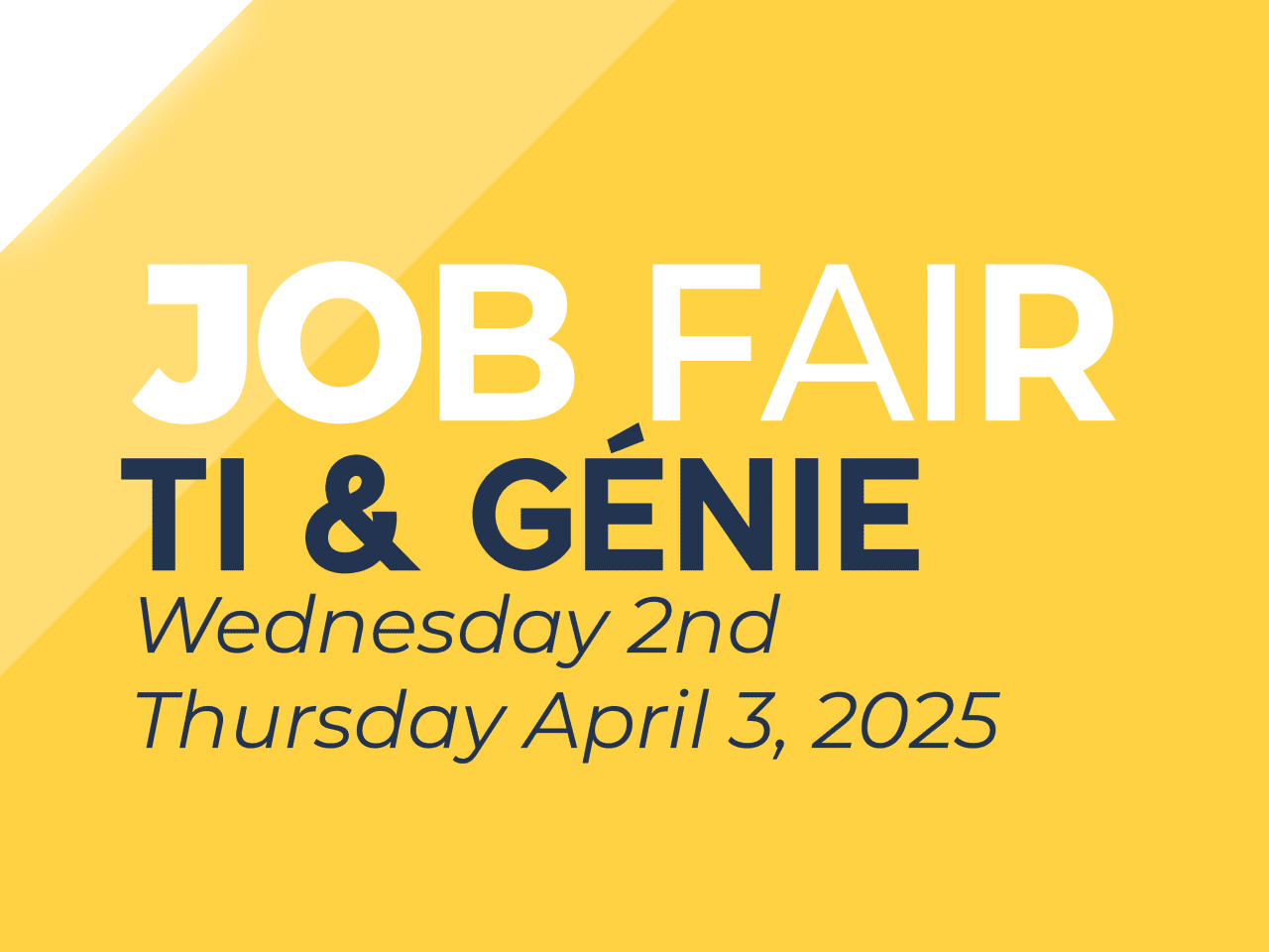 Job and continuing education fair – IT & Engineering Area – Spring