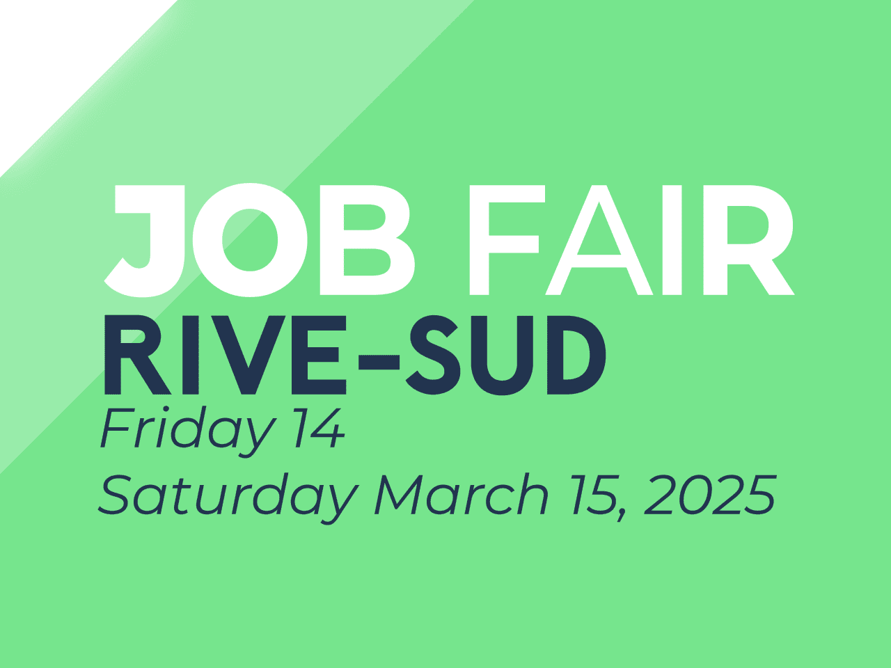 Job fair Rive-Sud